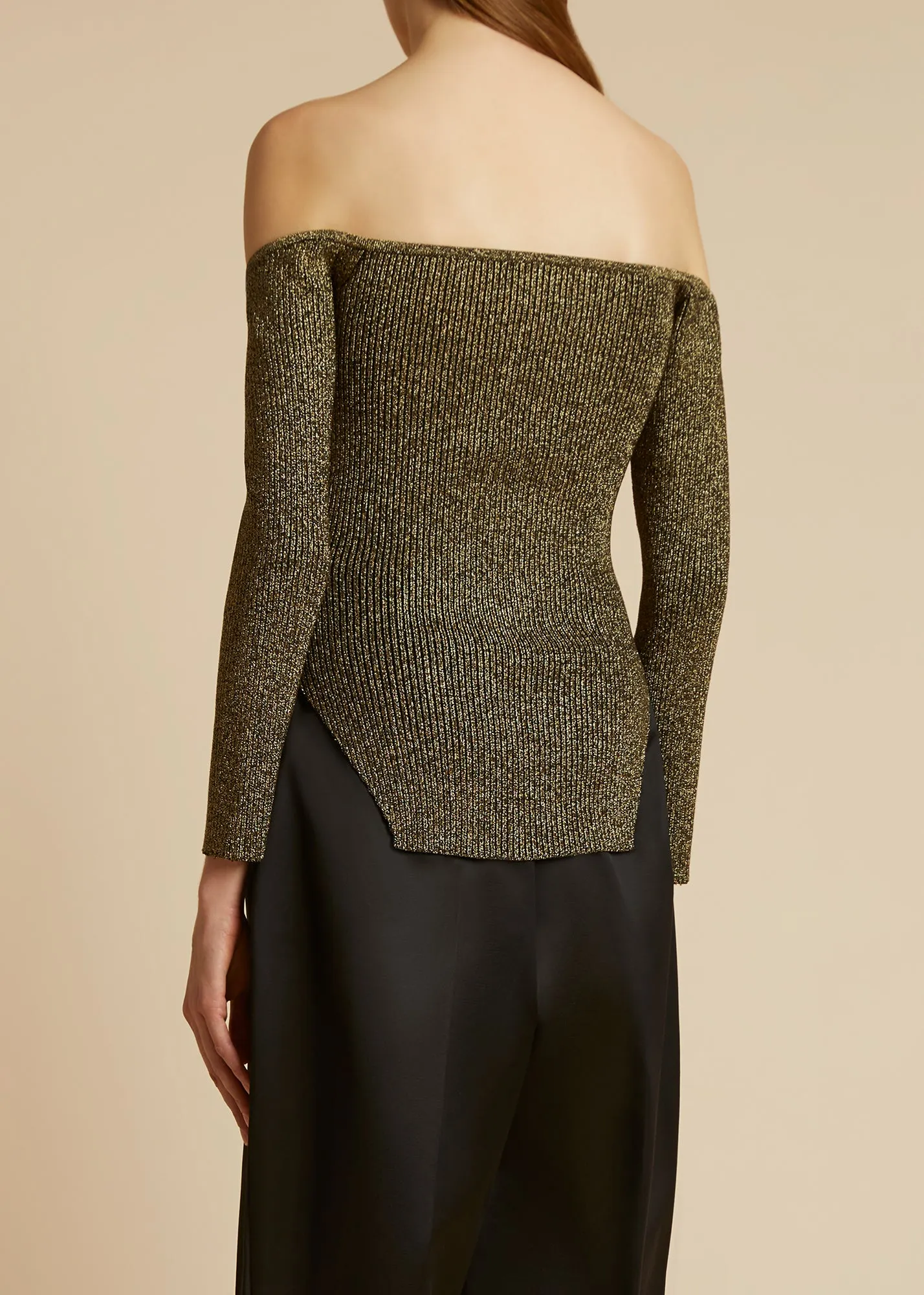 The Maria Top in Gold sold by KHAITE product image thumbnail 3