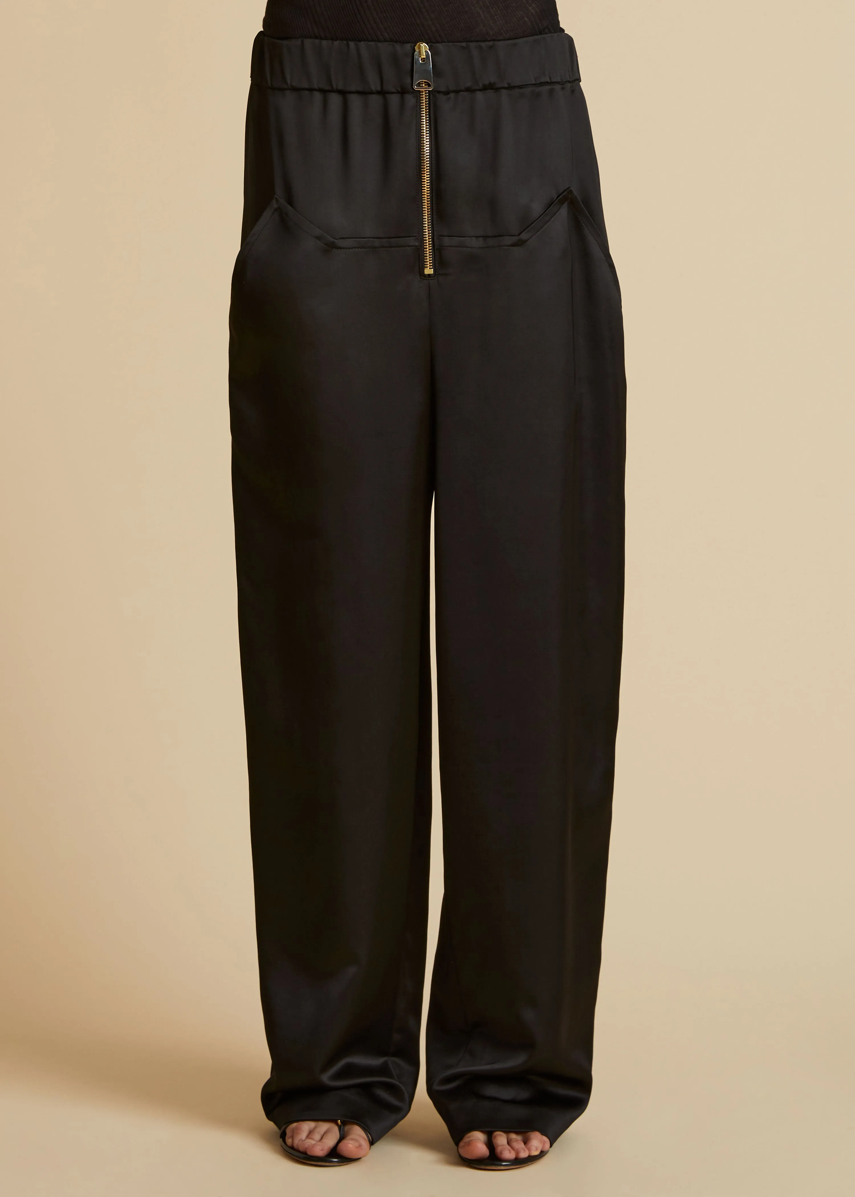 The Felton Pant in Black sold by KHAITE product image thumbnail 2