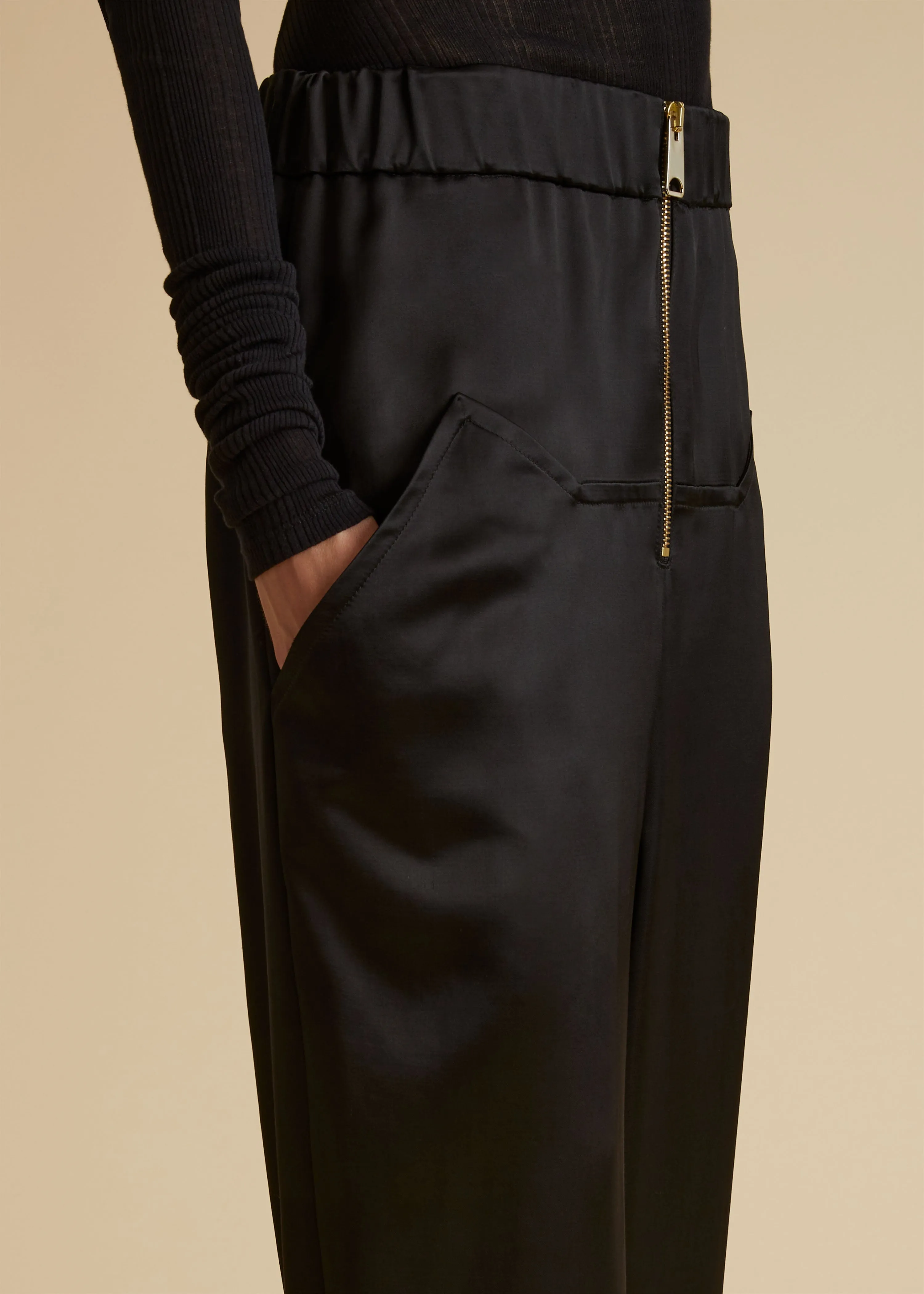 The Felton Pant in Black sold by KHAITE product image thumbnail 5