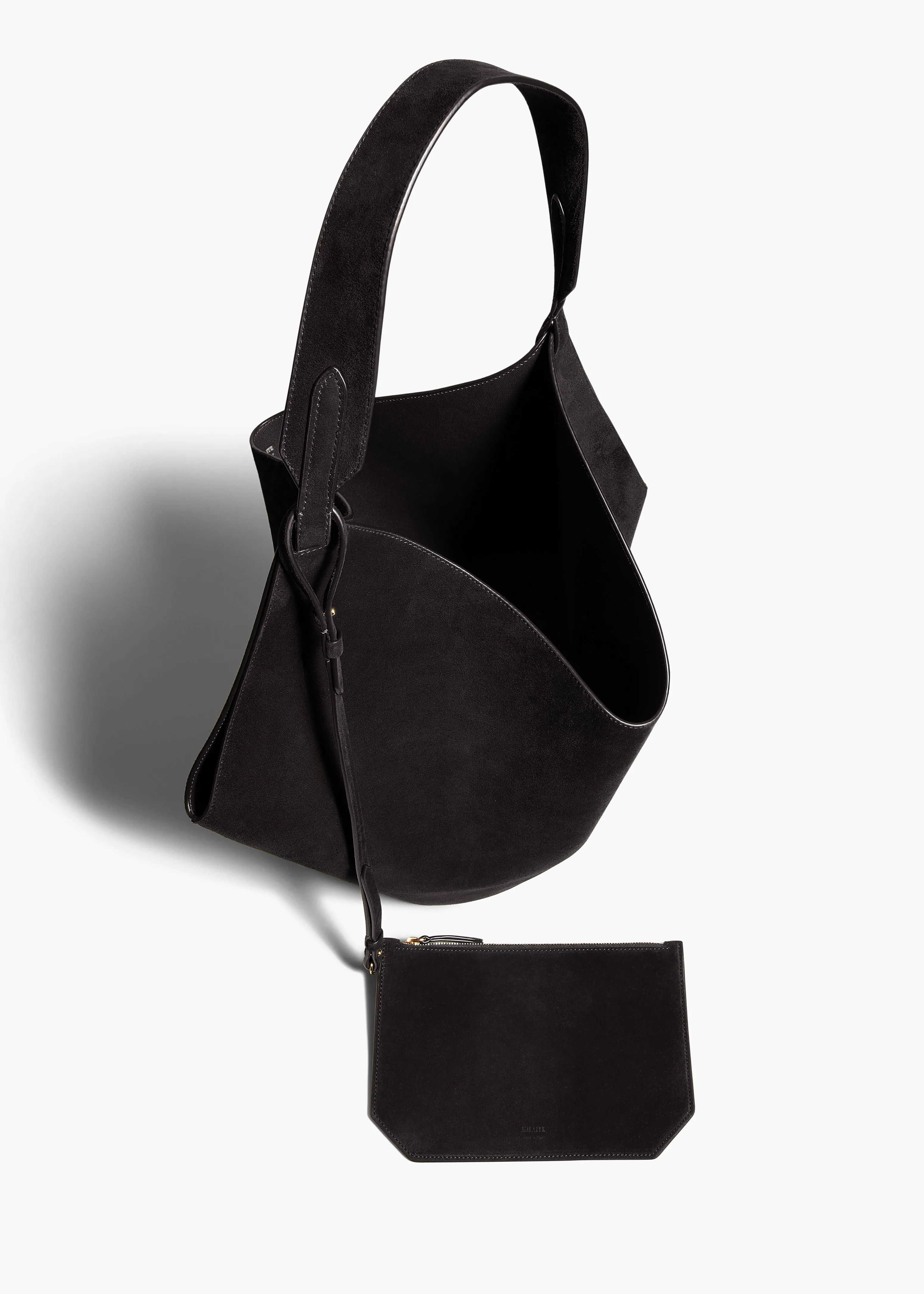 Medium Lotus Tote in Black Suede sold by KHAITE product image thumbnail 3