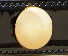 Benny Belt with Studs in Black Patent Leather and Gold sold by KHAITE product image thumbnail 4