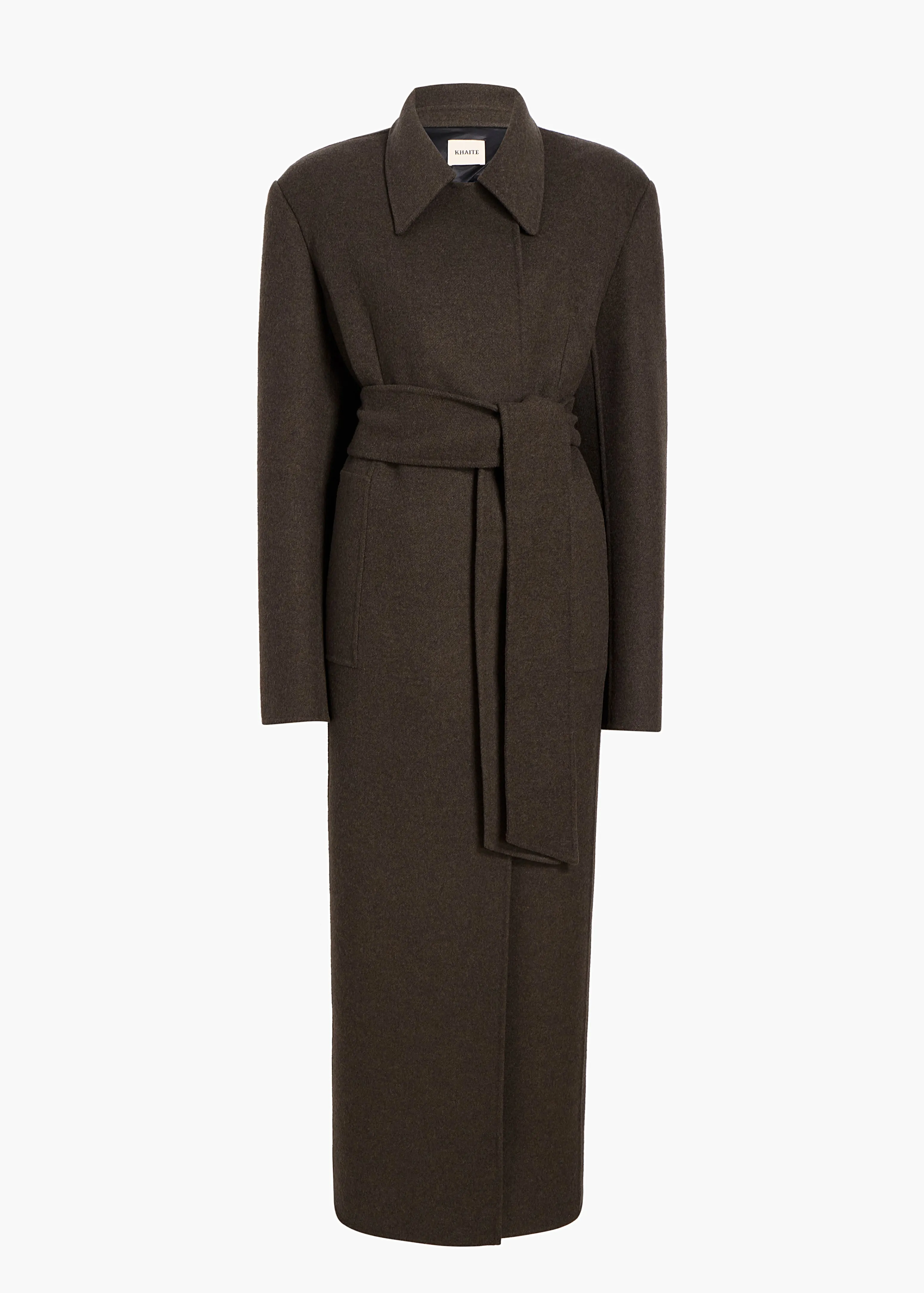 Lea Coat in Army Melange sold by KHAITE