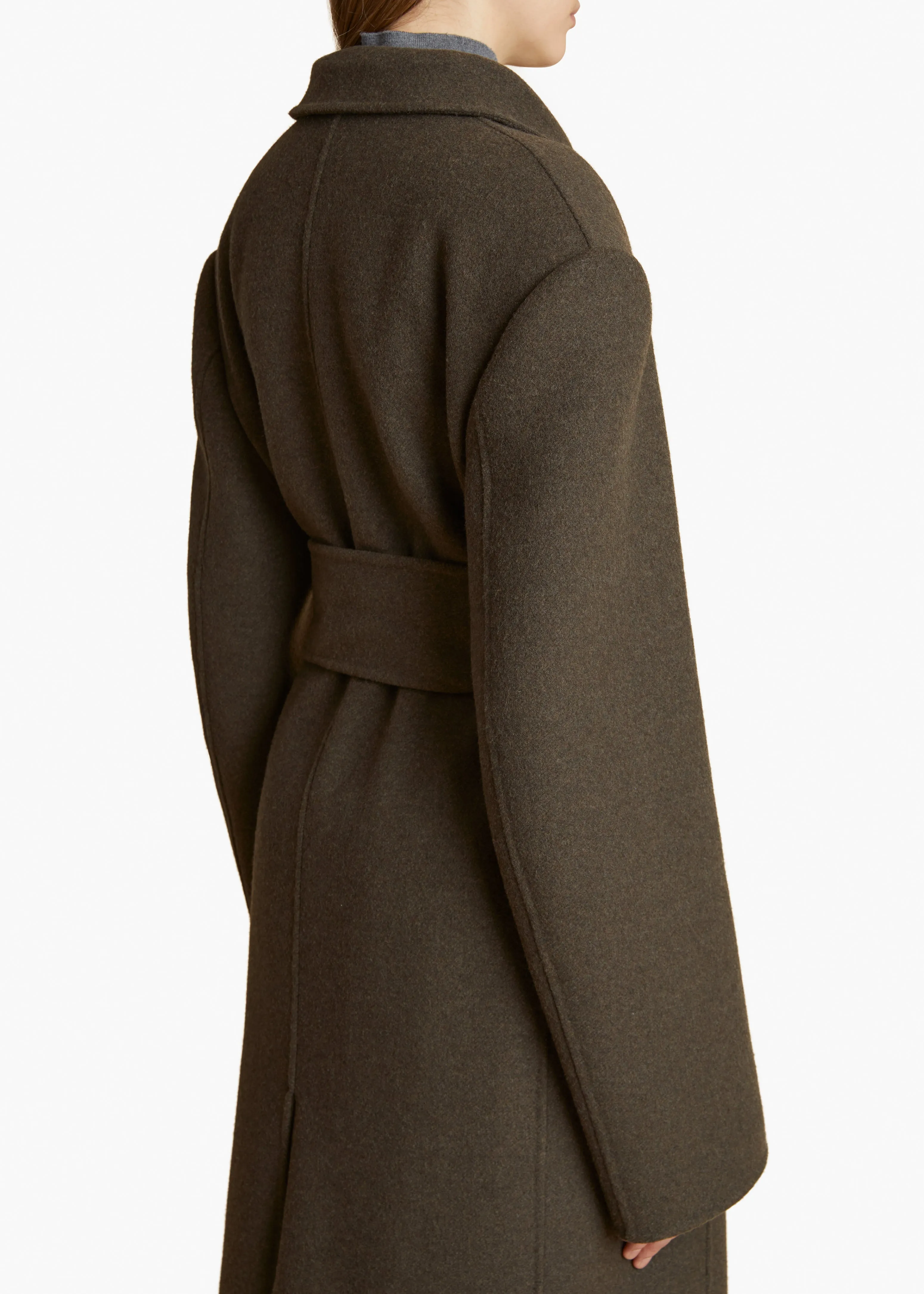 Lea Coat in Army Melange sold by KHAITE product image thumbnail 5