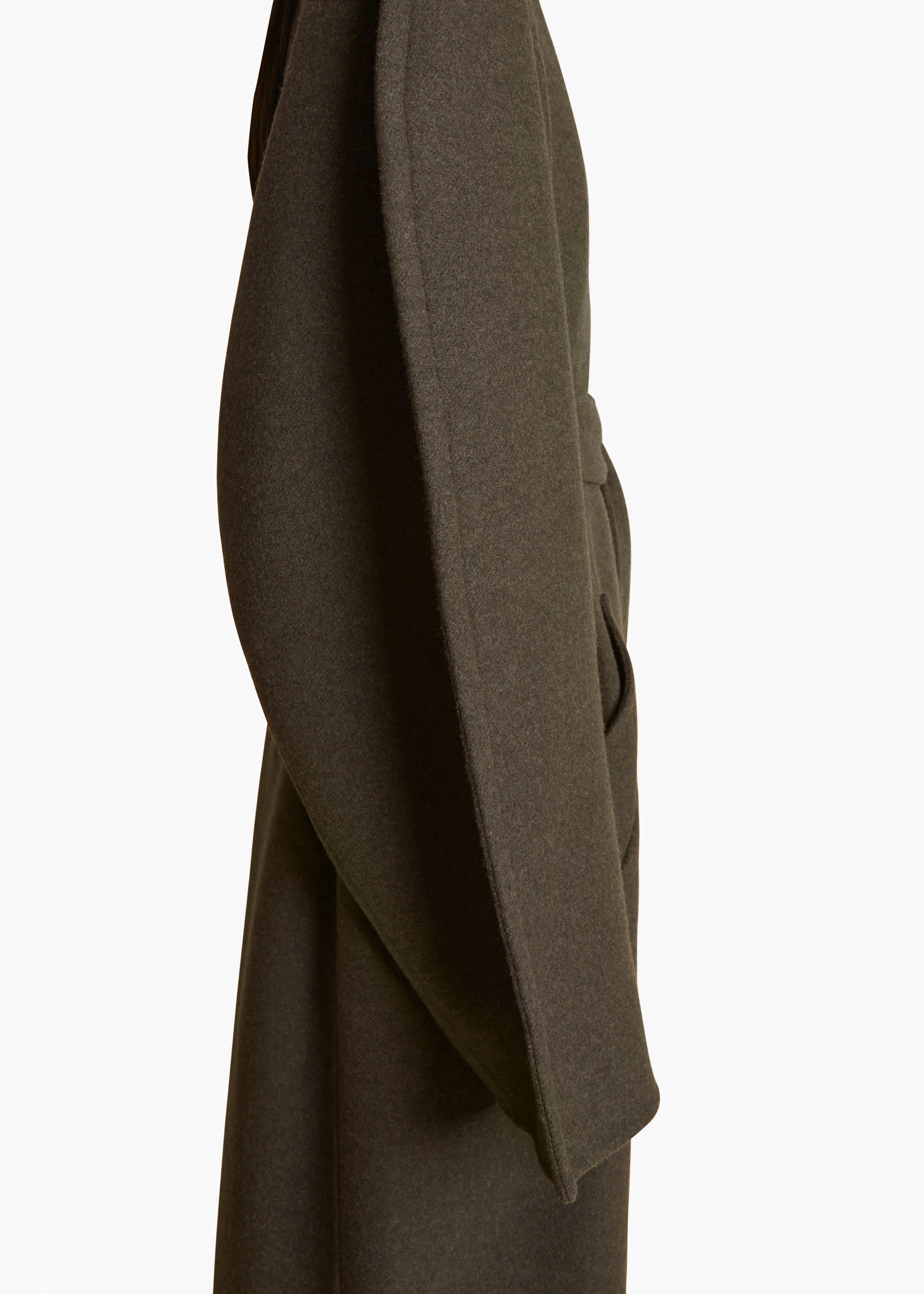 Rothen Coat in Army Melange sold by KHAITE product image thumbnail 5