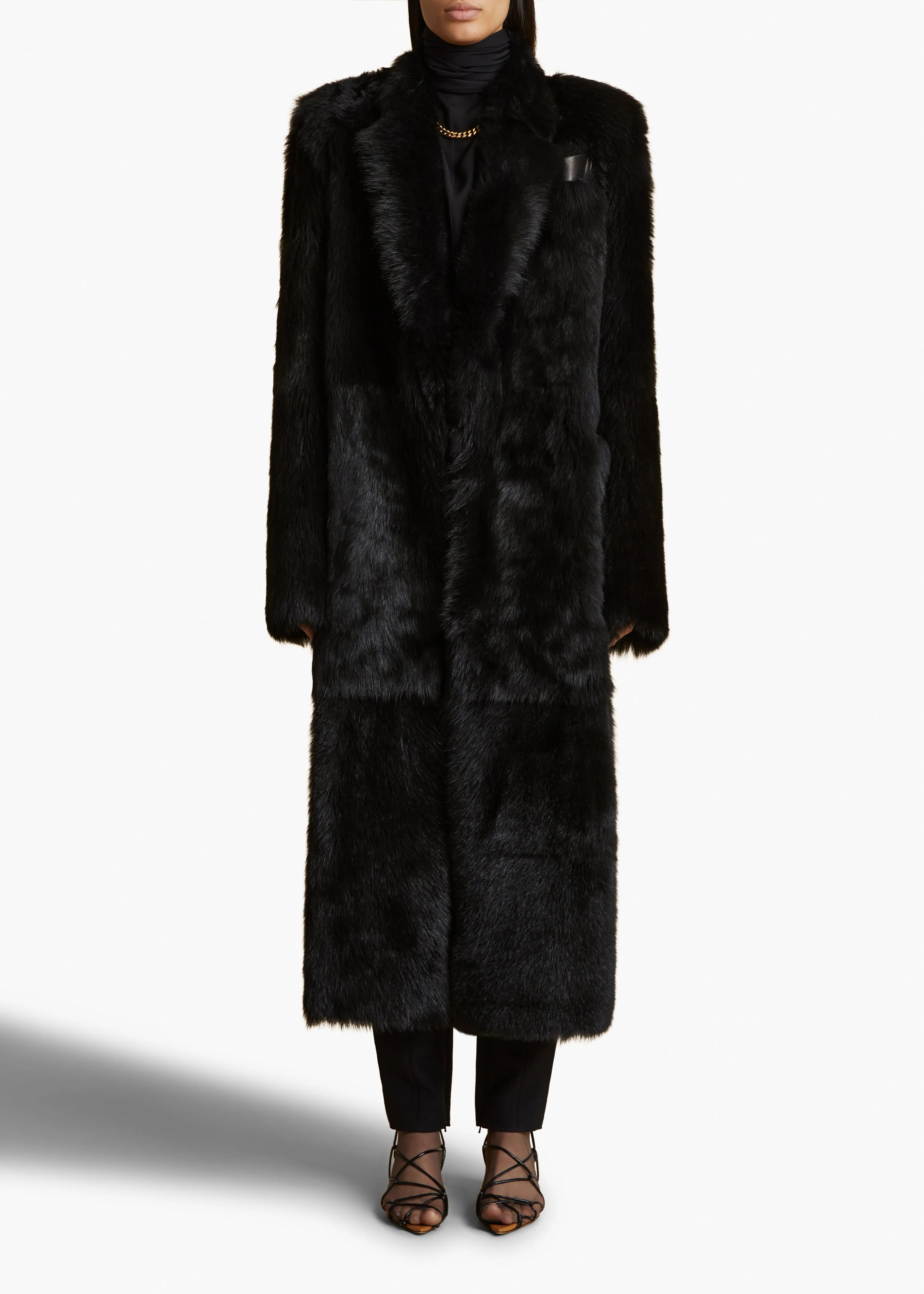 Lolo Shearling Coat in Black sold by KHAITE product image thumbnail 2