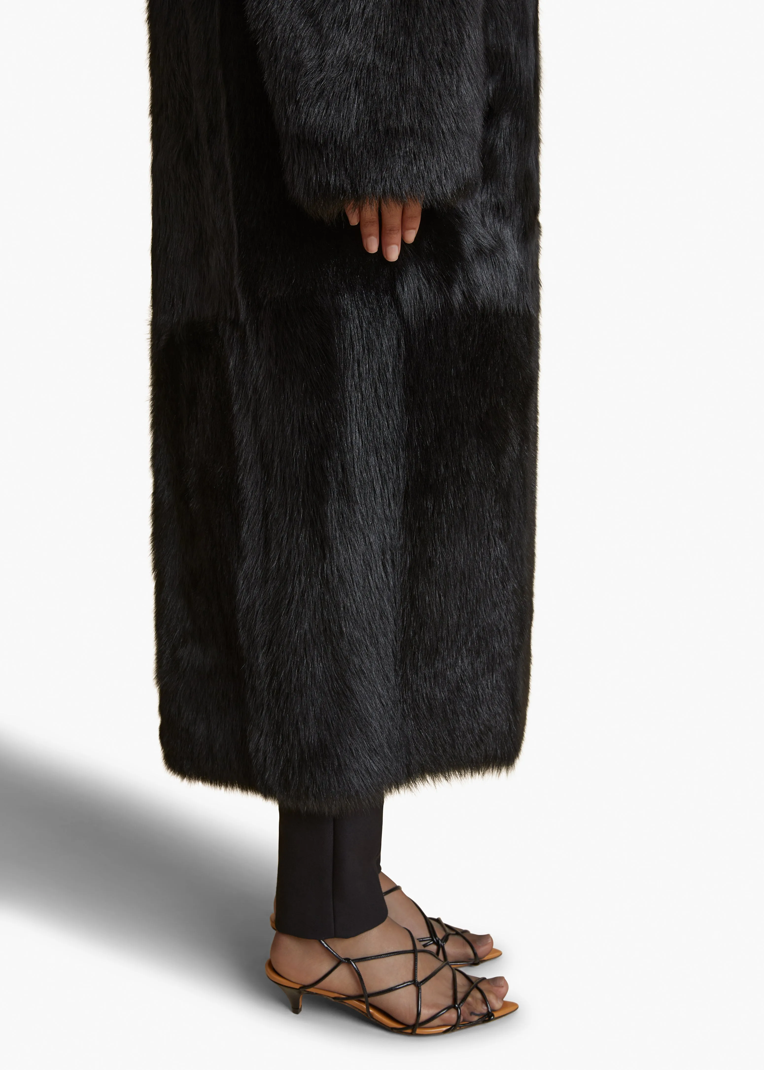 Lolo Shearling Coat in Black sold by KHAITE product image thumbnail 5