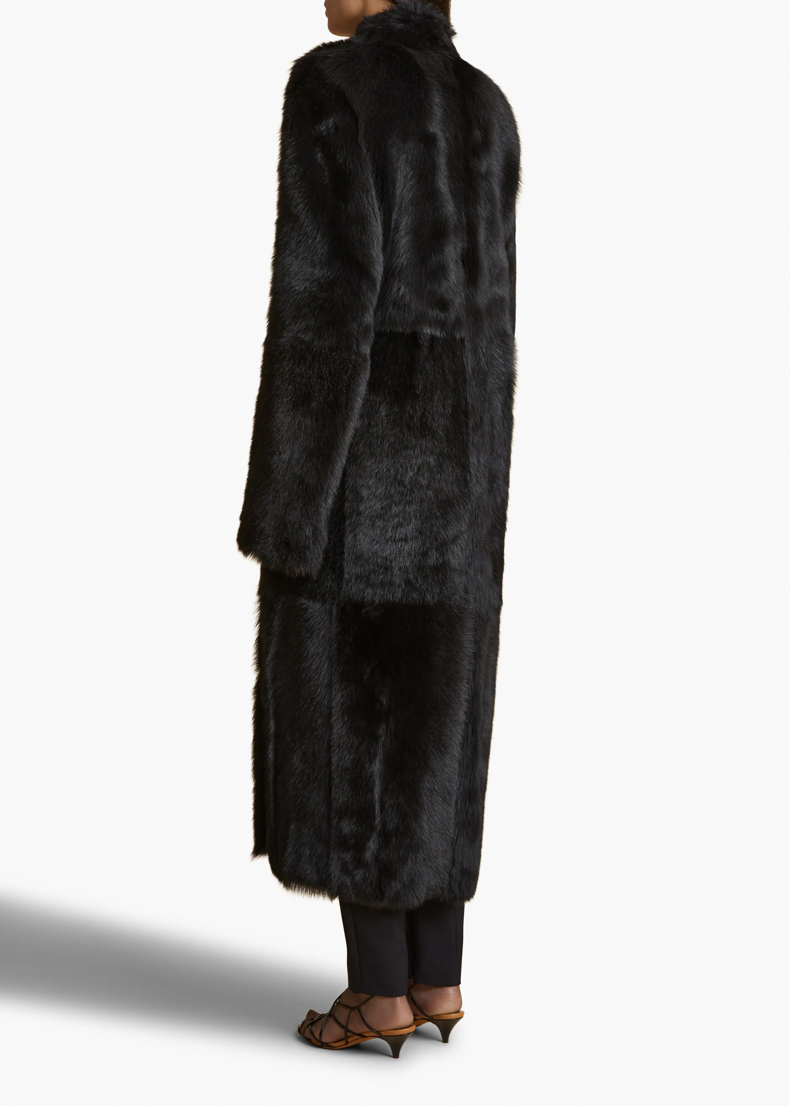 Lolo Shearling Coat in Black sold by KHAITE product image thumbnail 4