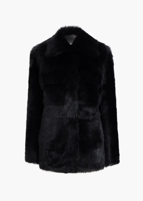 Iana Jacket in Black Shearling sold by KHAITE