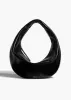 Medium Olivia Hobo in Black Crackle Patent Leather sold by KHAITE