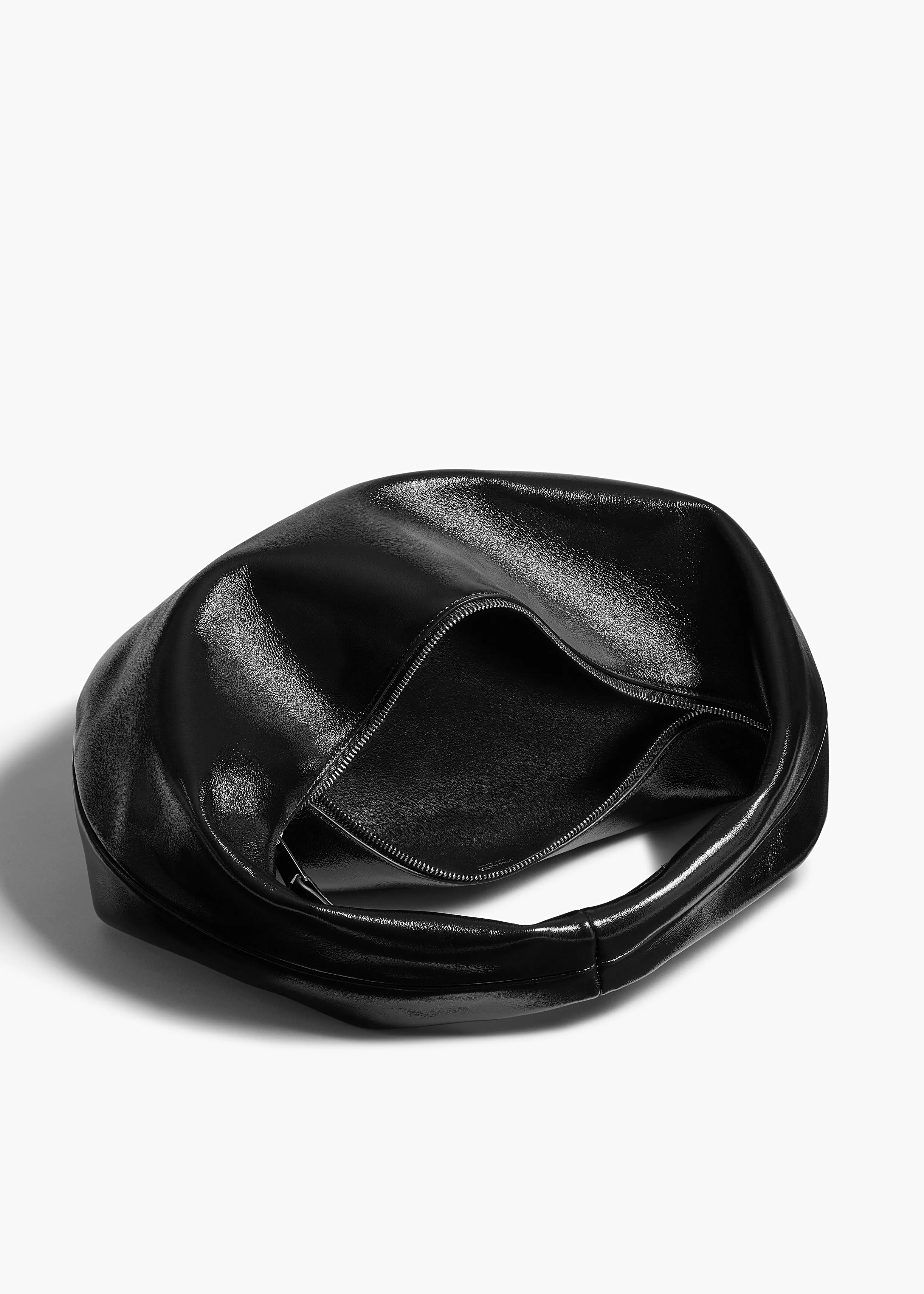 Medium Olivia Hobo in Black Crackle Patent Leather sold by KHAITE product image thumbnail 3