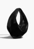 Medium Olivia Hobo in Black Crackle Patent Leather sold by KHAITE