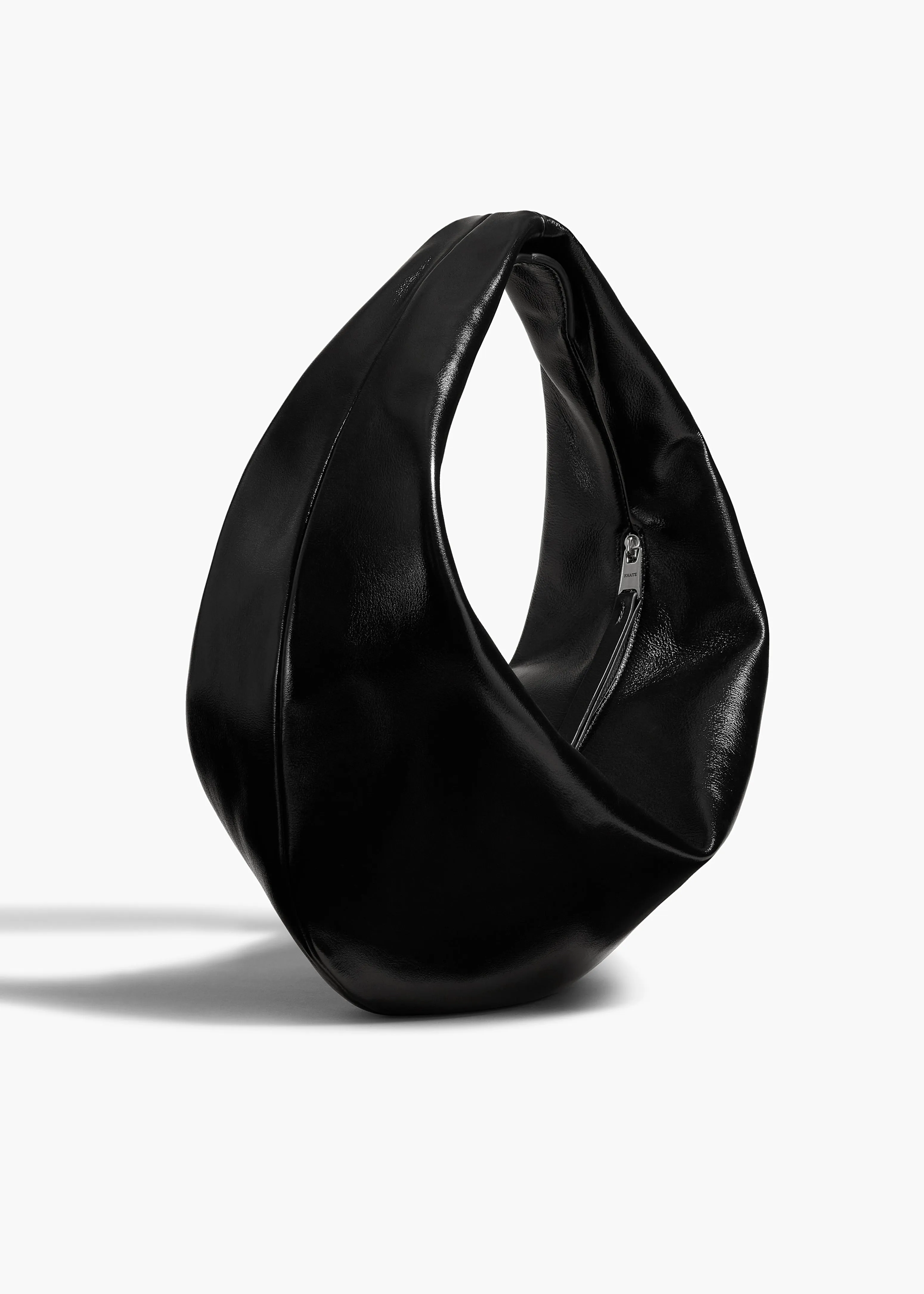 Medium Olivia Hobo in Black Crackle Patent Leather sold by KHAITE product image thumbnail 2