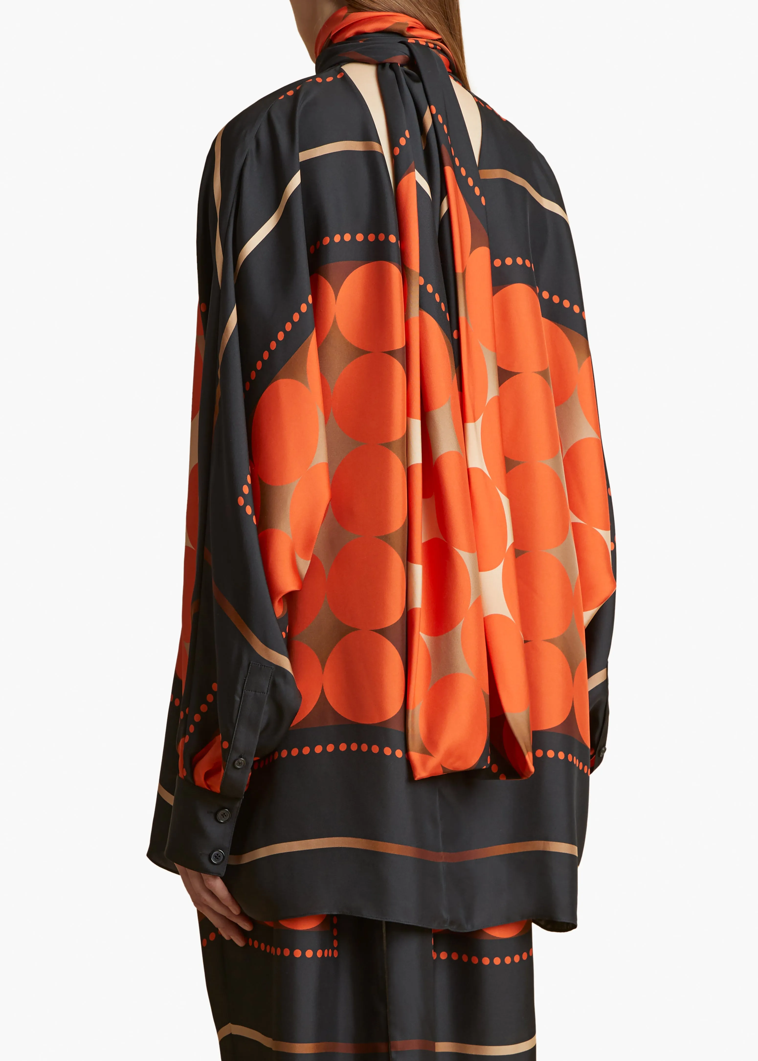 Bex Top in Orange Multi sold by KHAITE product image thumbnail 4