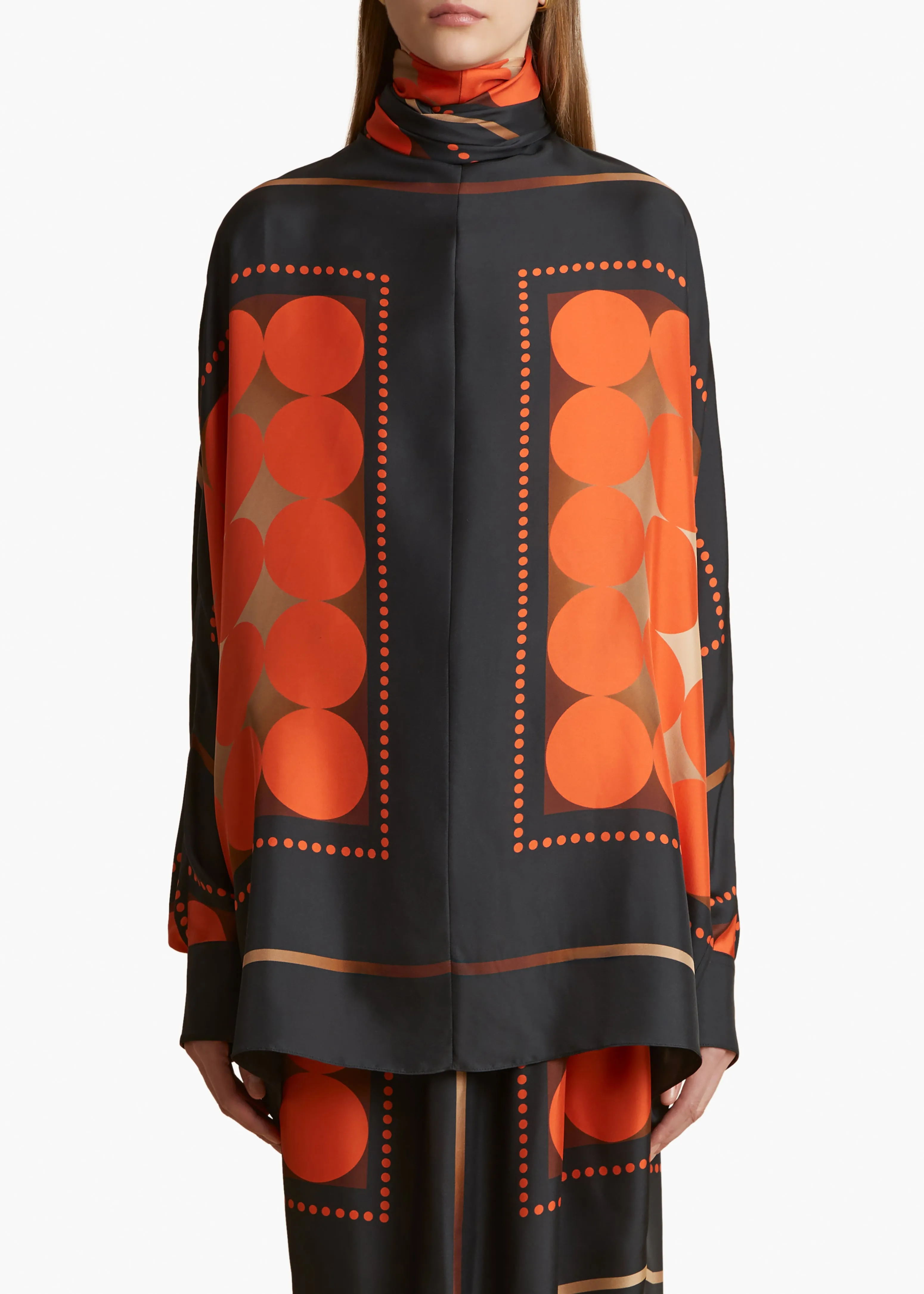 Bex Top in Orange Multi sold by KHAITE product image thumbnail 3