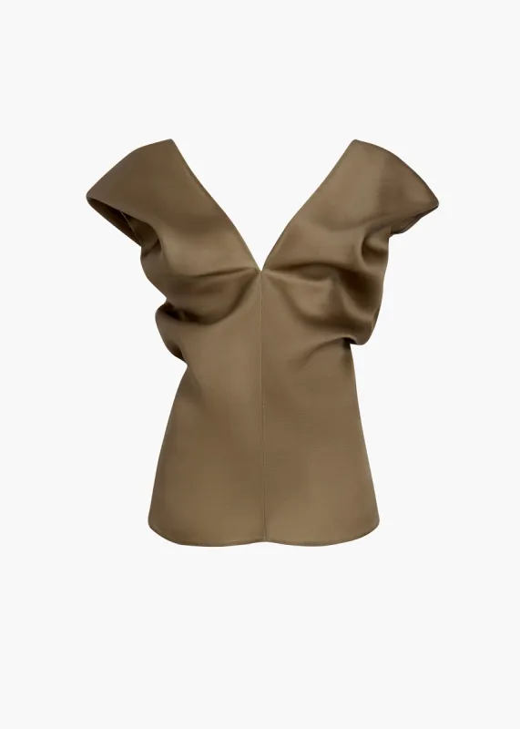 Ami Top in Toffee sold by KHAITE