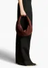 Medium Olivia Hobo in Rouge Noir Suede sold by KHAITE