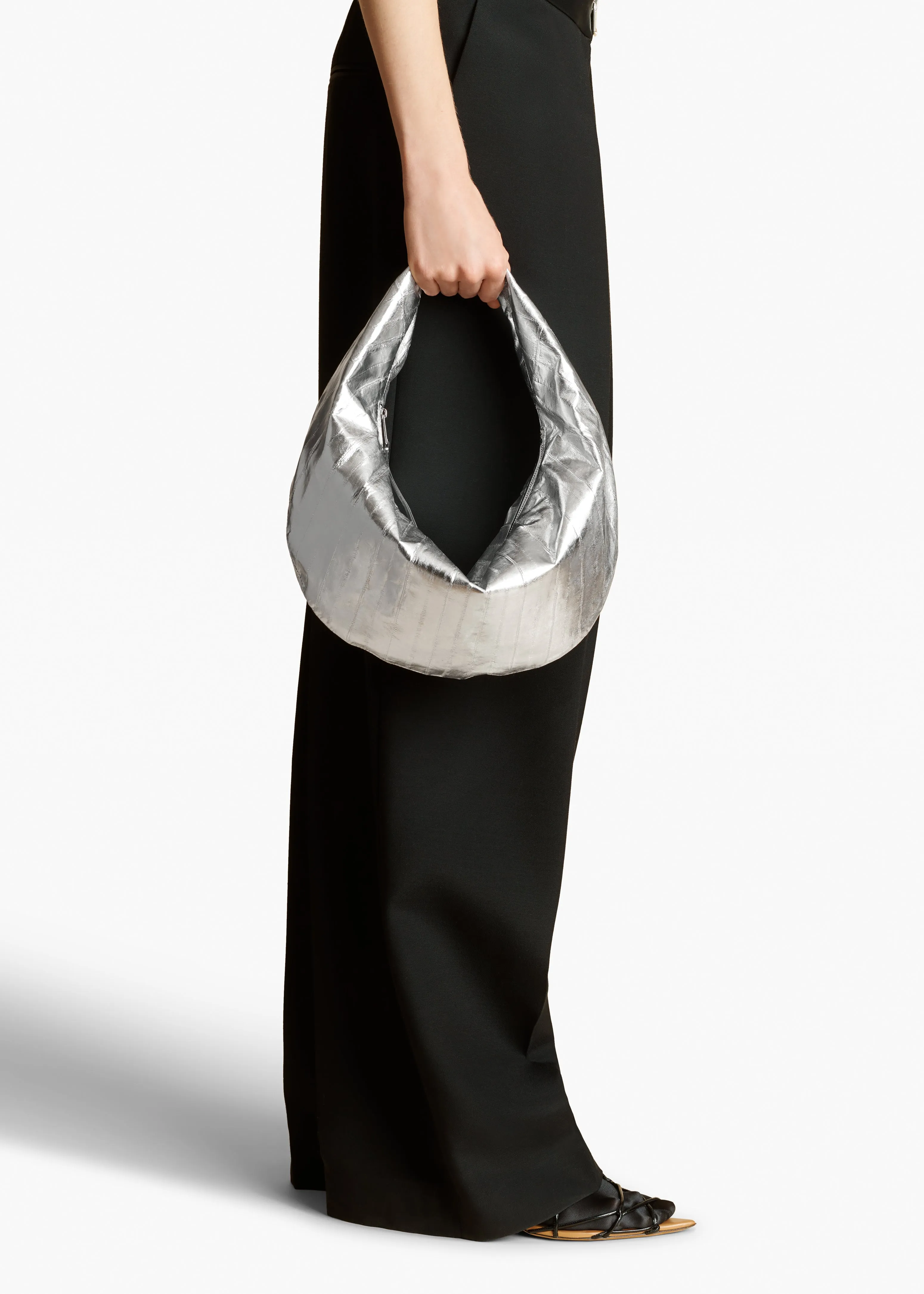 Medium Olivia Hobo in Silver Eel Leather sold by KHAITE product image thumbnail 5