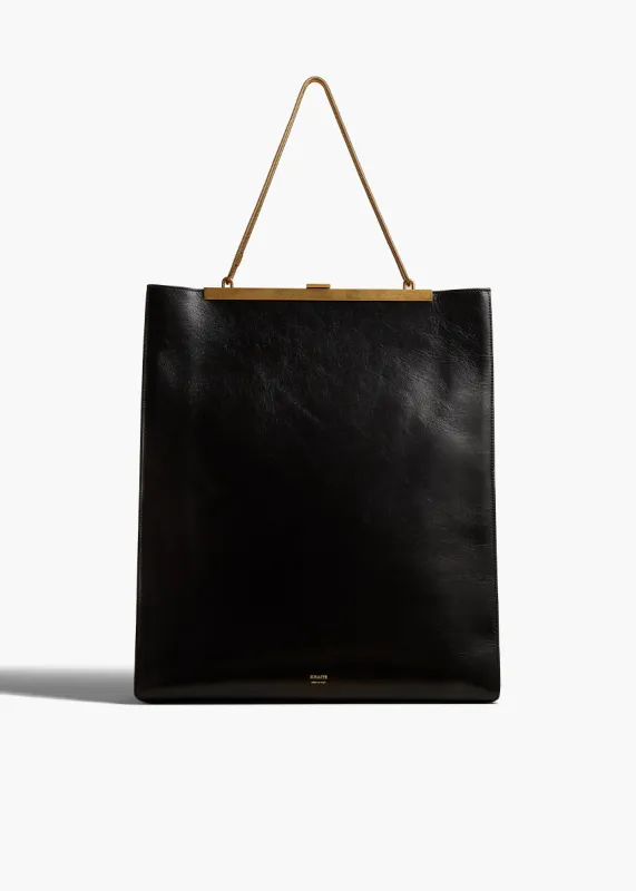 Augusta Chain Tote in Black Leather sold by KHAITE