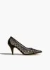 River Pump in Black Mesh with Crystals sold by KHAITE