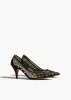 River Pump in Black Mesh with Crystals sold by KHAITE
