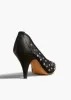 River Pump in Black Mesh with Crystals sold by KHAITE