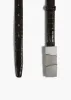Small Axel Belt in Black Croc-Embossed Leather with Silver sold by KHAITE
