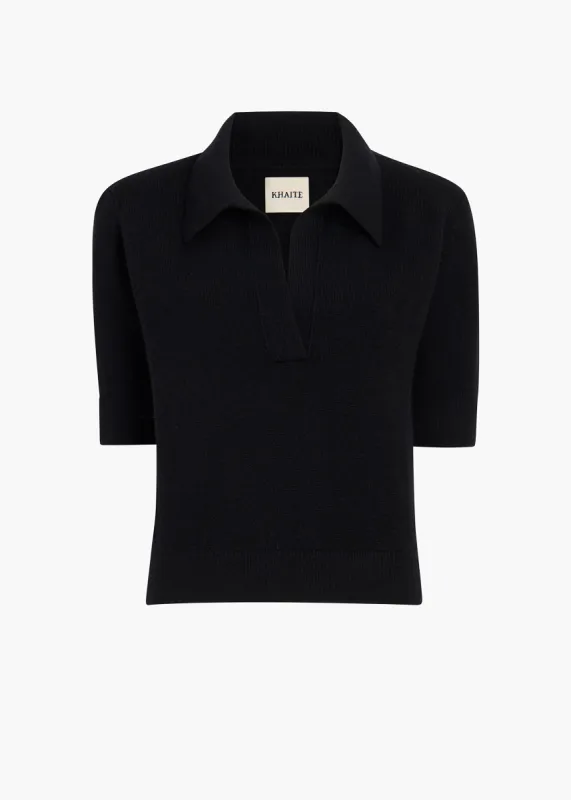 Shrunken Jo Sweater in Black sold by KHAITE