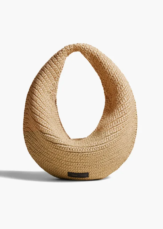 Medium Olivia Hobo in Natural Raffia sold by KHAITE