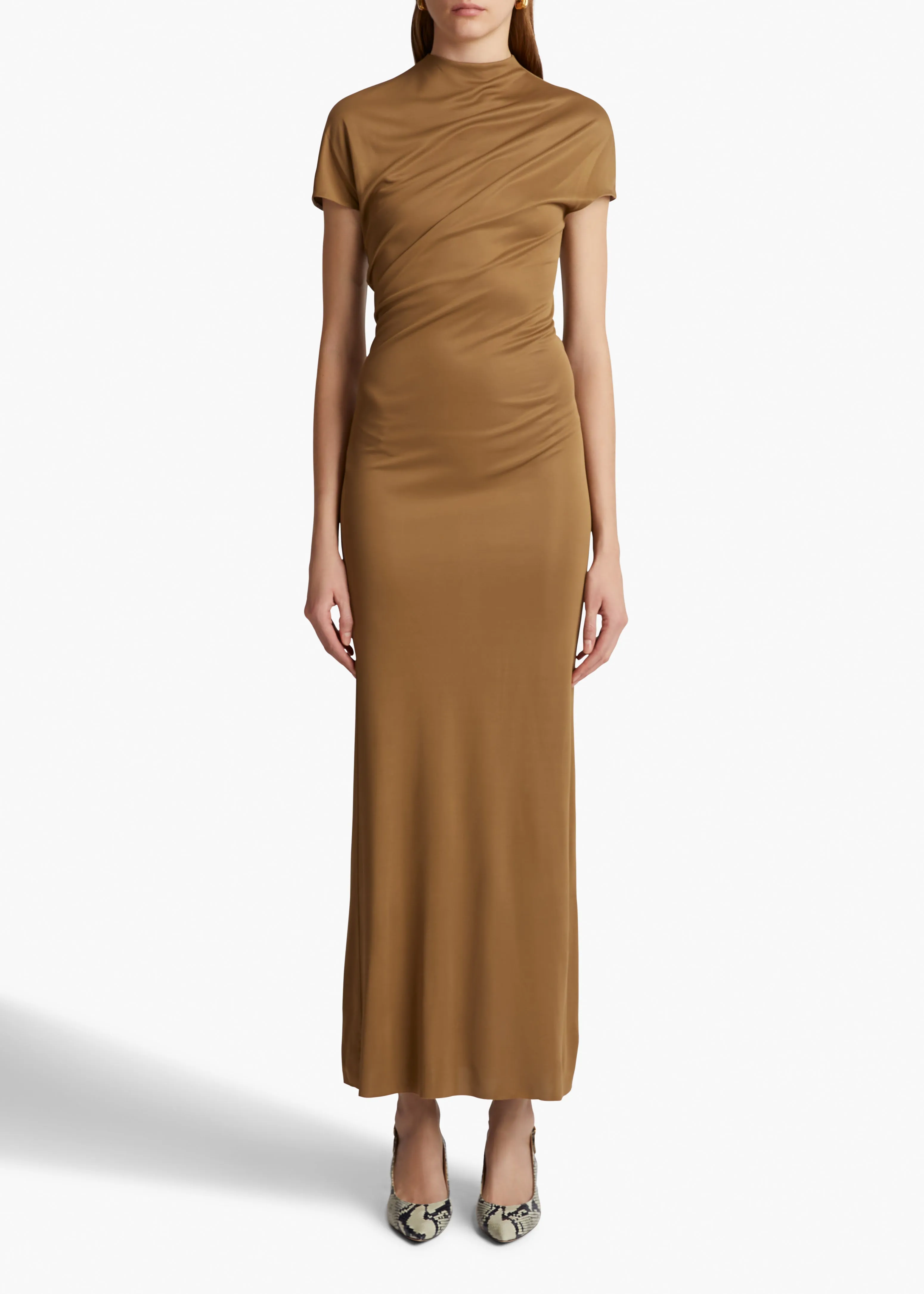 Yenza Dress in Toffee sold by KHAITE product image thumbnail 3