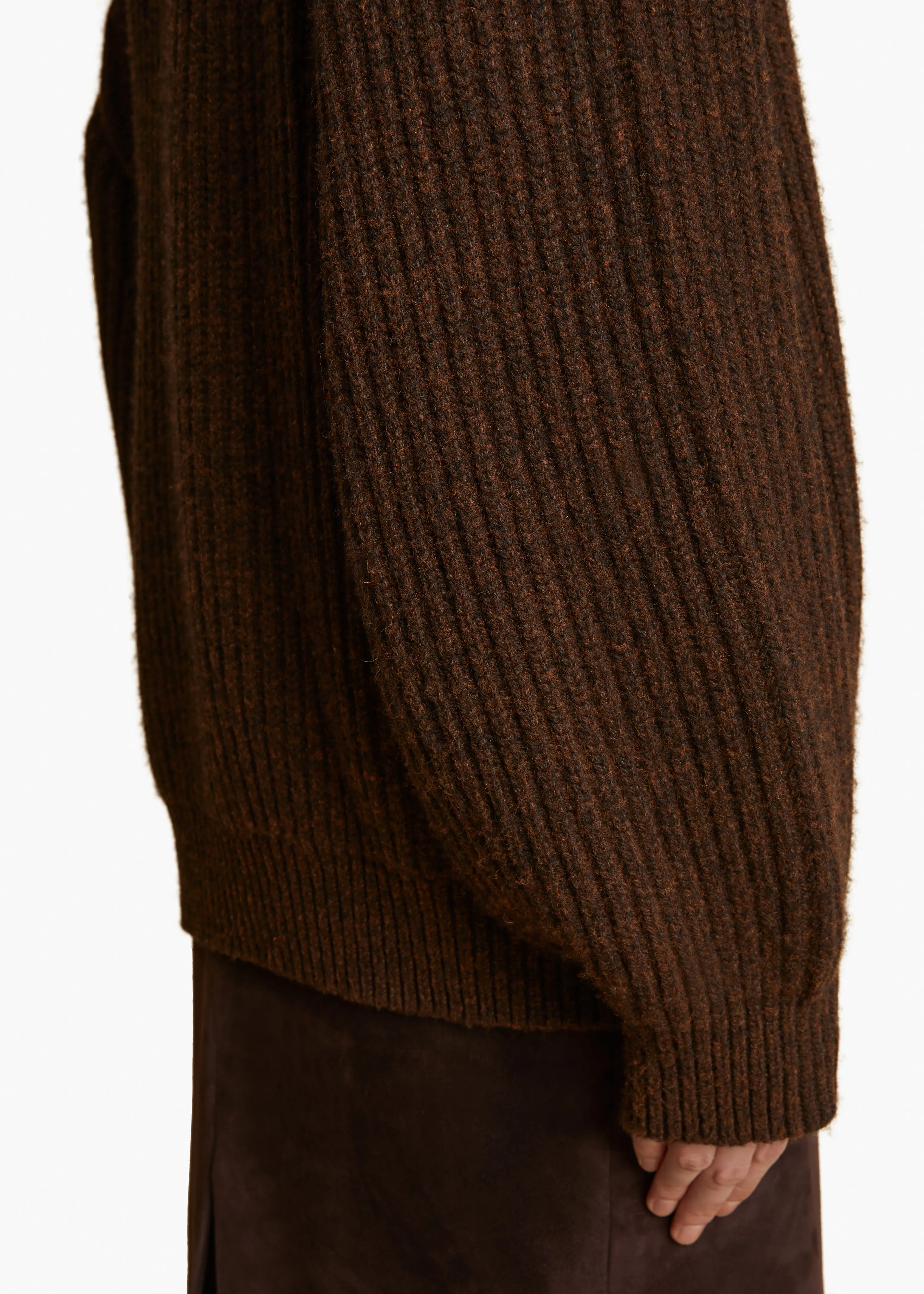 Wren Cardigan in Chestnut sold by KHAITE product image thumbnail 5