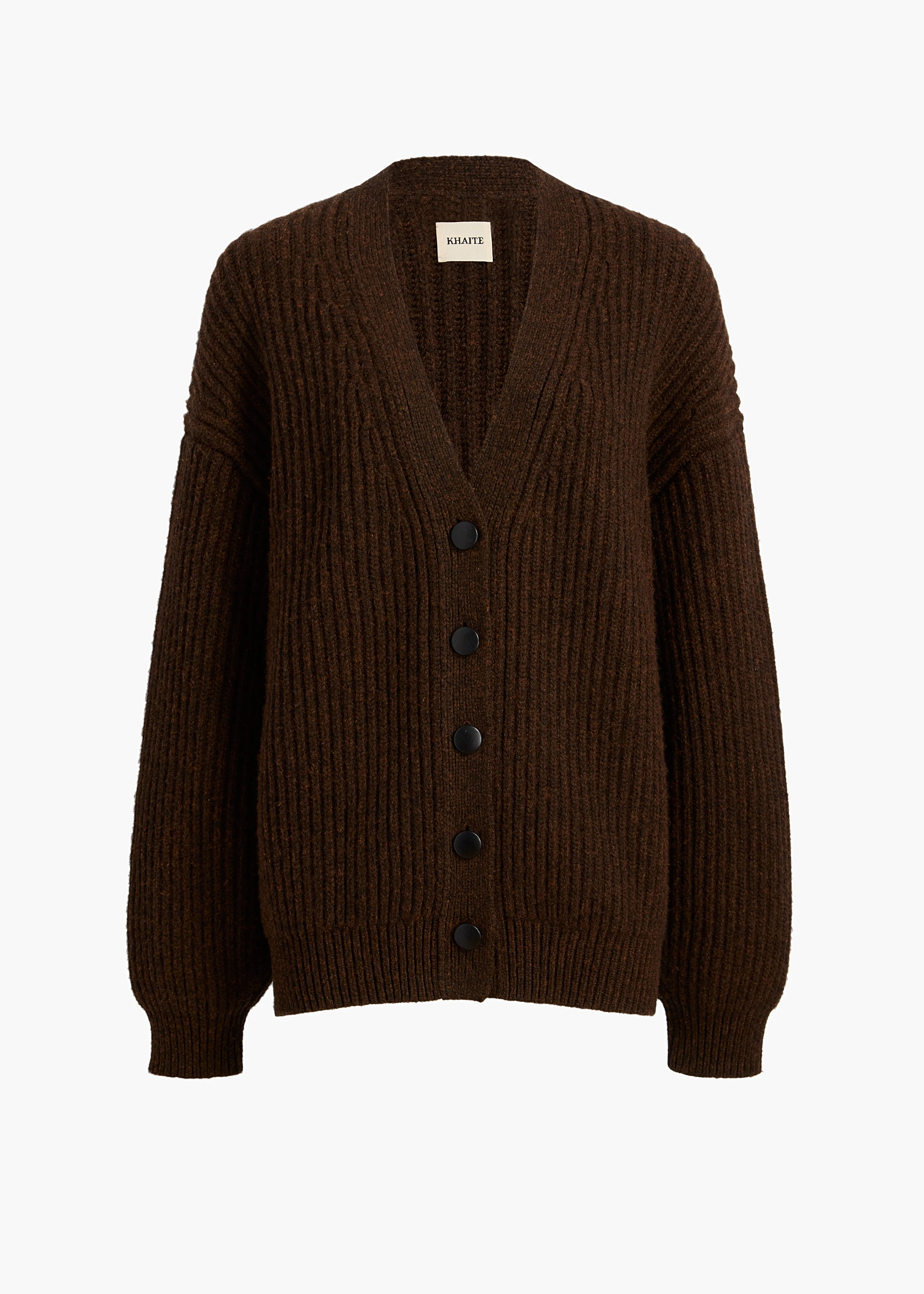 Wren Cardigan in Chestnut sold by KHAITE