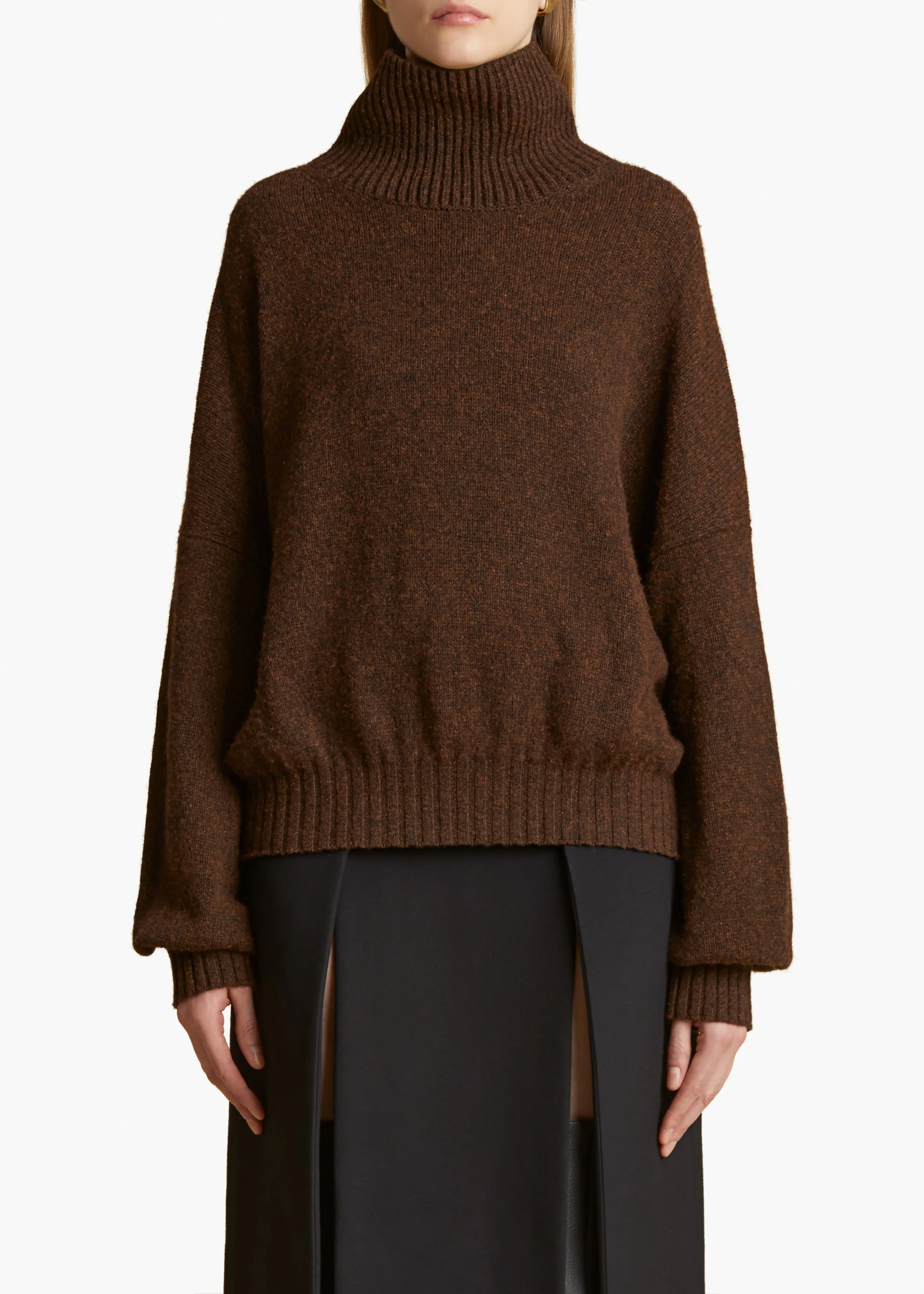 Morris Sweater in Chestnut sold by KHAITE product image thumbnail 3