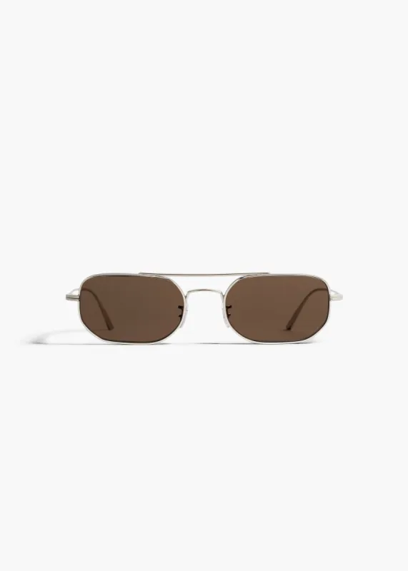 KHAITE x Oliver Peoples 1989C in Silver and Grey sold by KHAITE