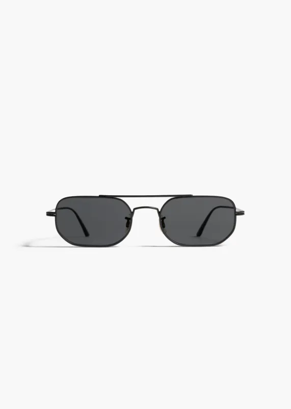 KHAITE x Oliver Peoples 1989C in Matte Black and Grey sold by KHAITE