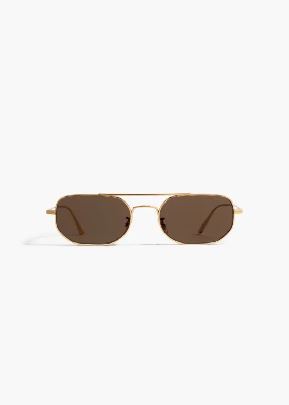 KHAITE x Oliver Peoples 1989C in Gold and Dark Brown sold by KHAITE