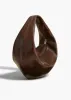 Medium Olivia Hobo in Chestnut Crackle Patent Leather sold by KHAITE