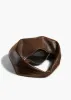Medium Olivia Hobo in Chestnut Crackle Patent Leather sold by KHAITE