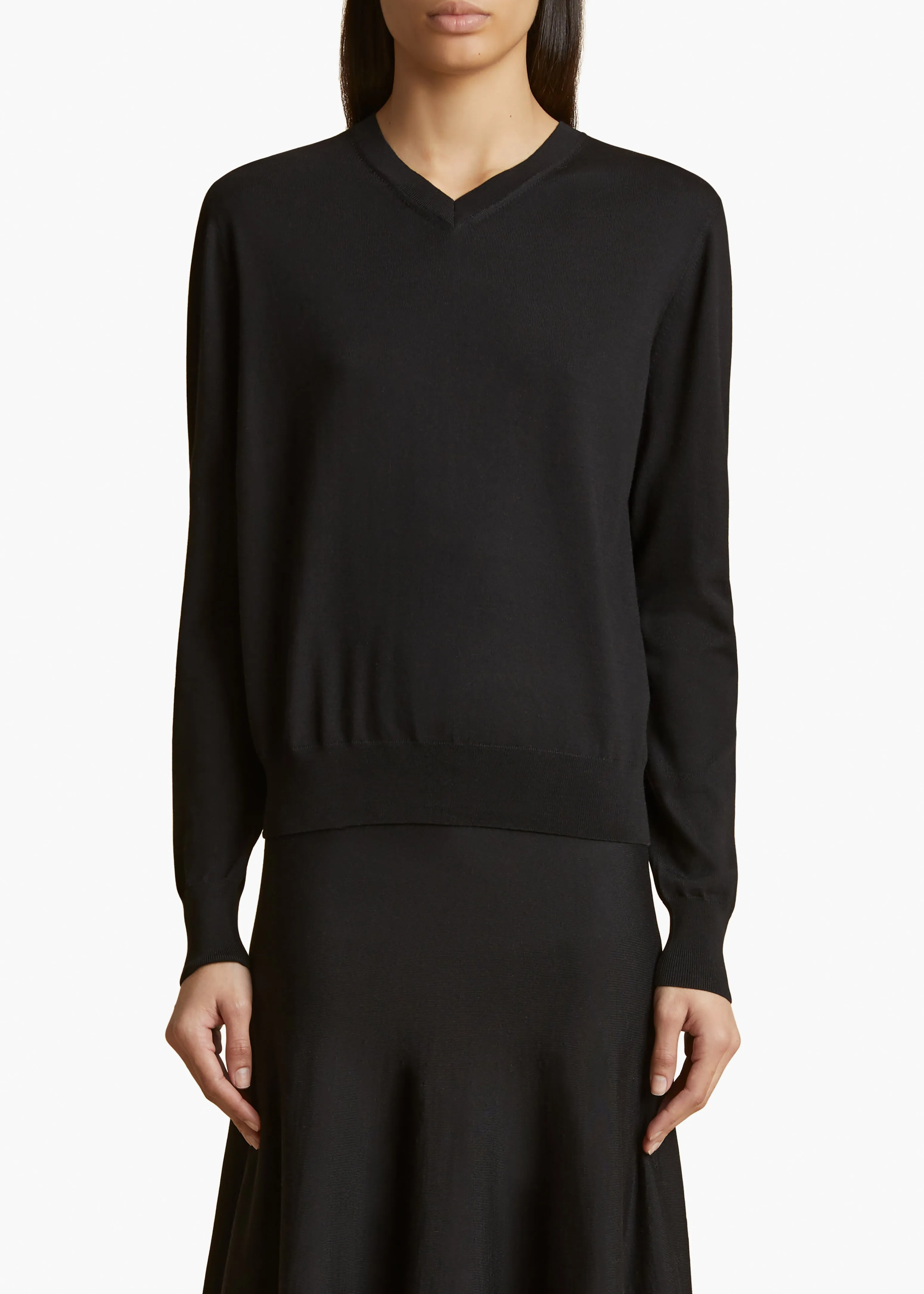 Senta Top in Black sold by KHAITE product image thumbnail 3