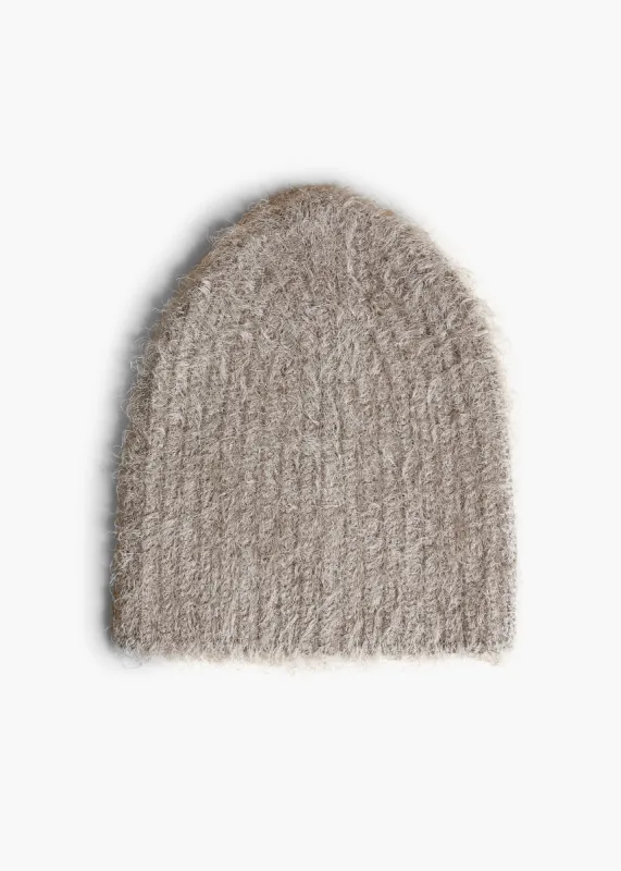 Rylee Beanie in Light Taupe sold by KHAITE