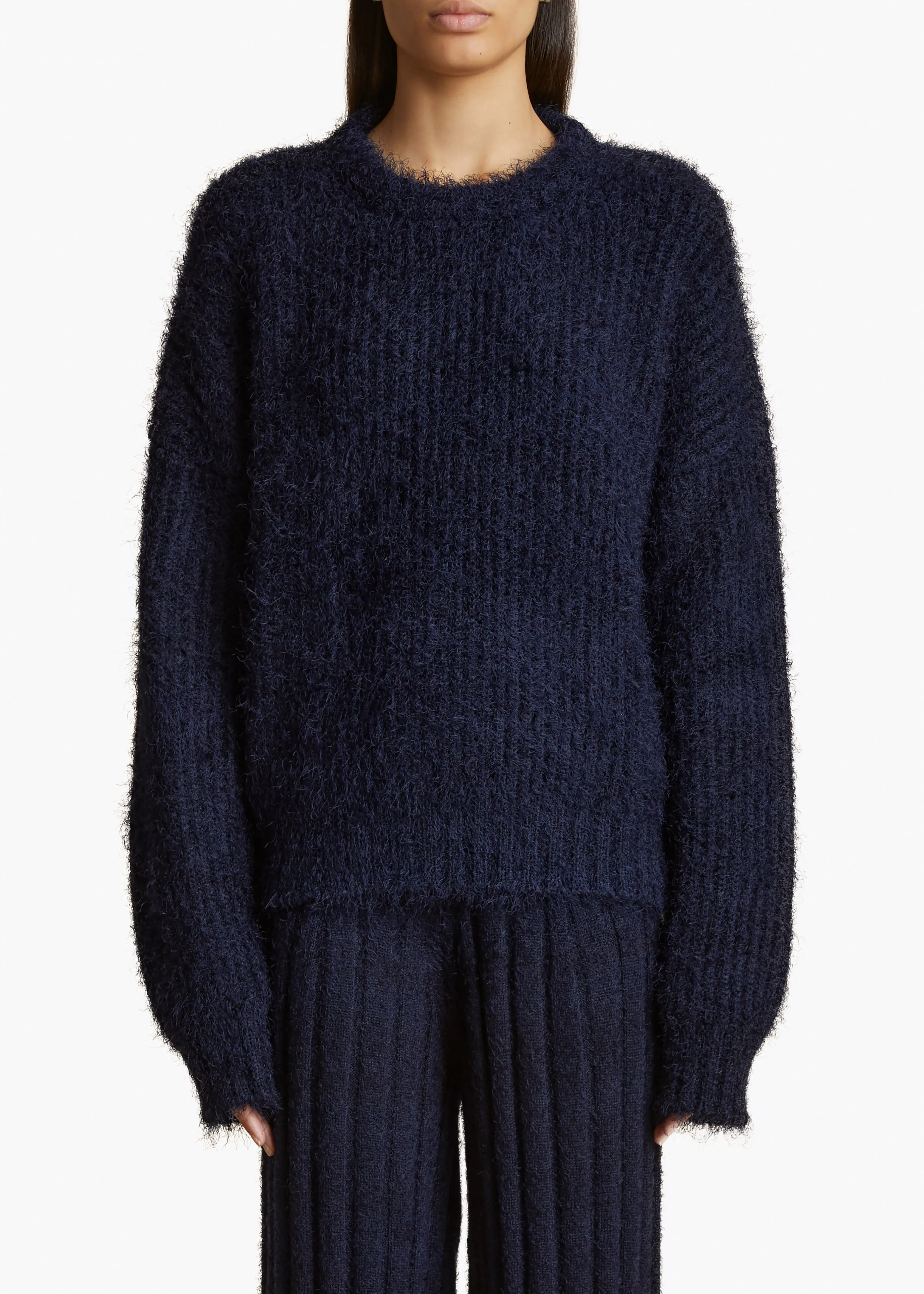 Manuela Sweater in Navy sold by KHAITE product image thumbnail 2