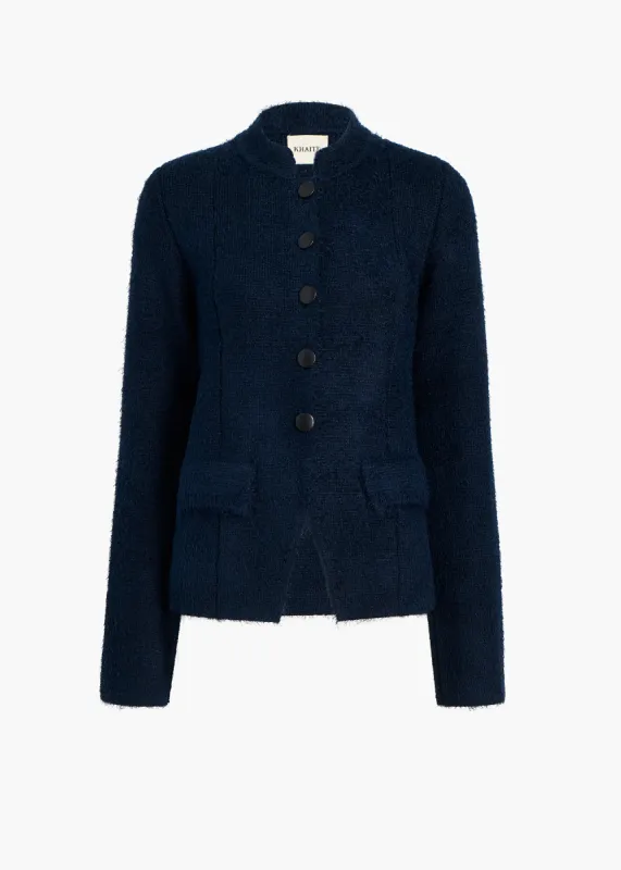 Aeson Jacket in Navy sold by KHAITE