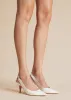 River Slingback Pump in White Crinkled Leather sold by KHAITE