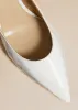 River Slingback Pump in White Crinkled Leather sold by KHAITE