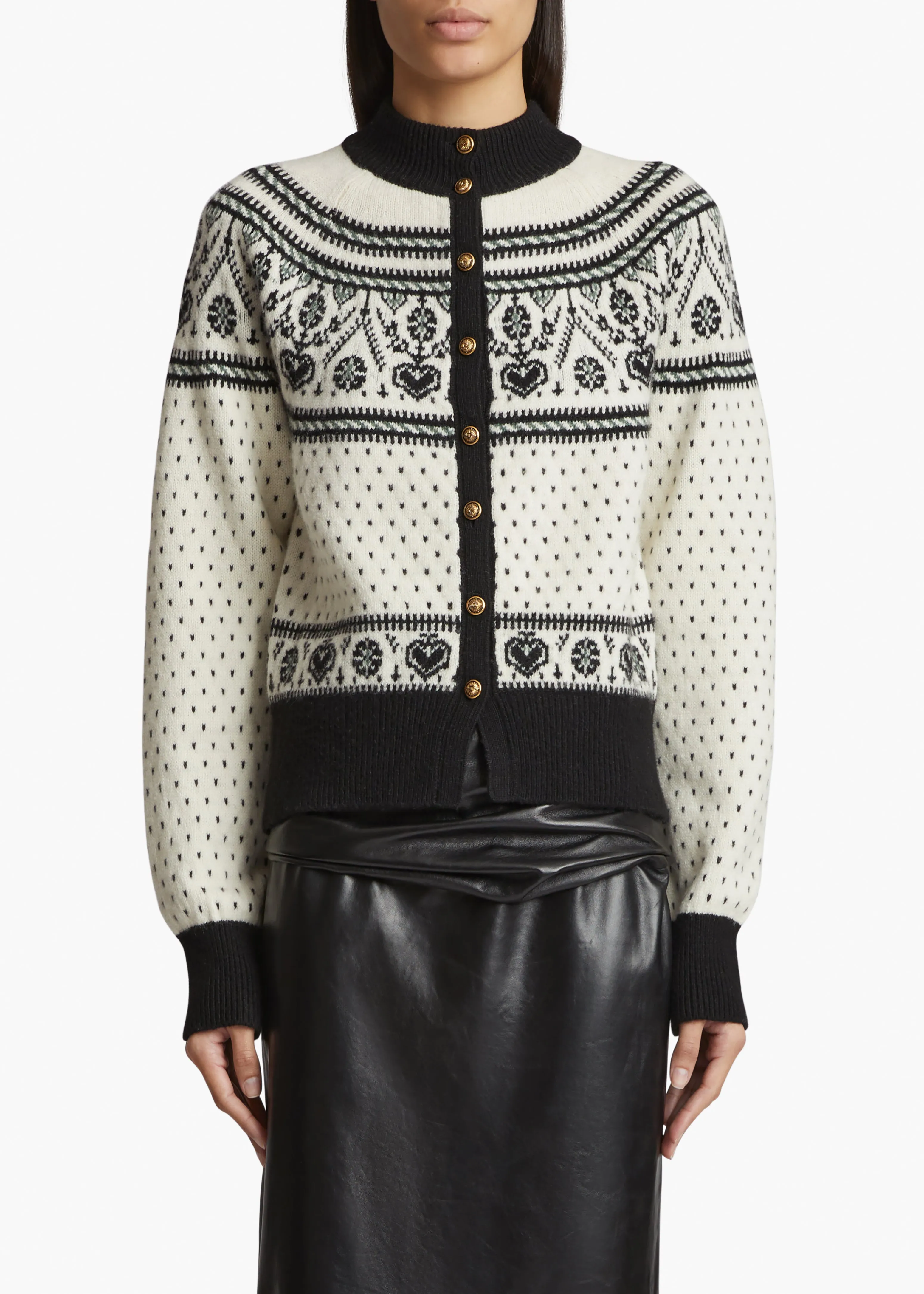Marc Cardigan in Neutral Multi sold by KHAITE product image thumbnail 3