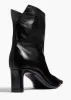Ona Ankle Boot in Black Glazed Leather sold by KHAITE