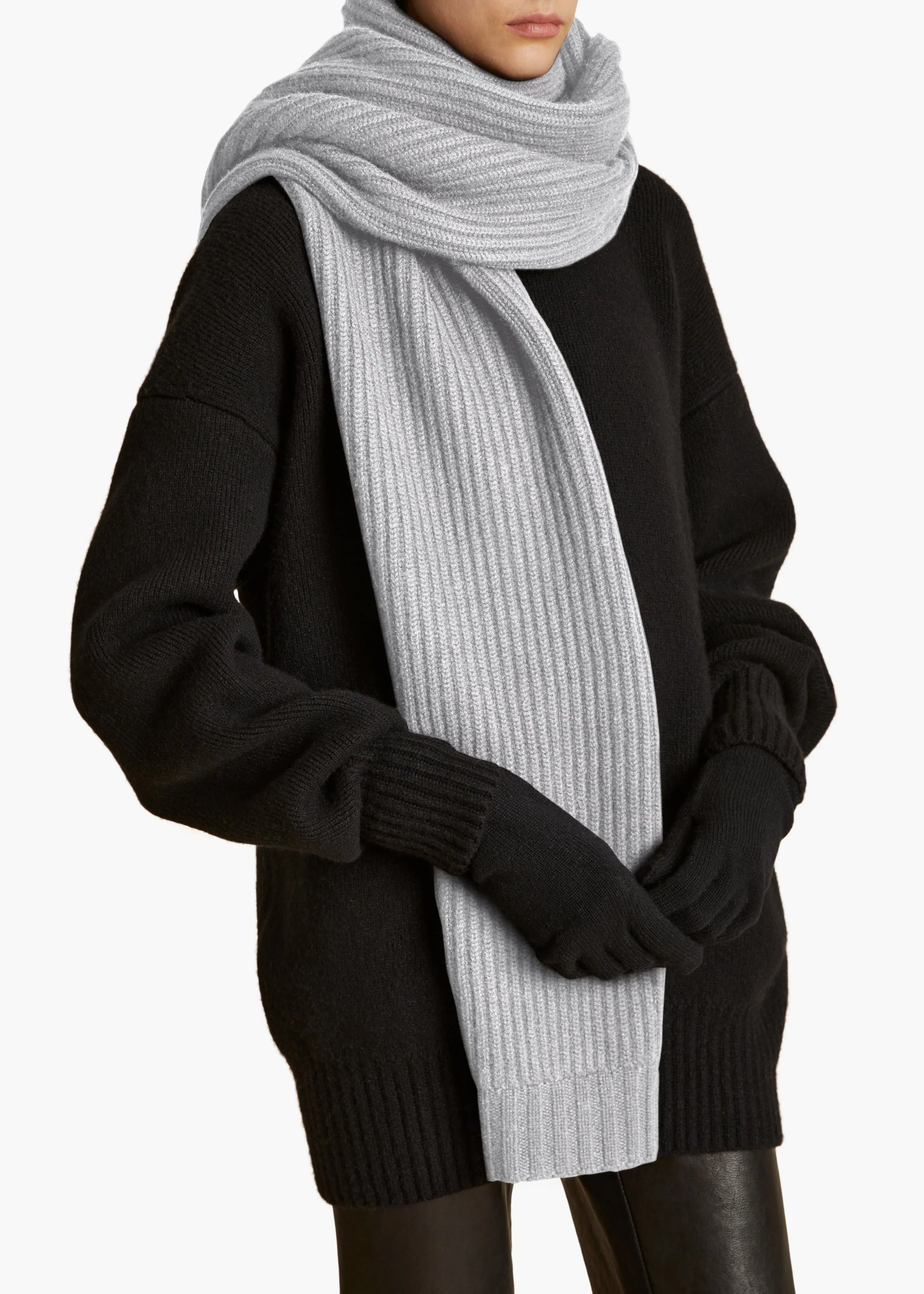 Blanc Scarf in Warm Grey sold by KHAITE product image thumbnail 3