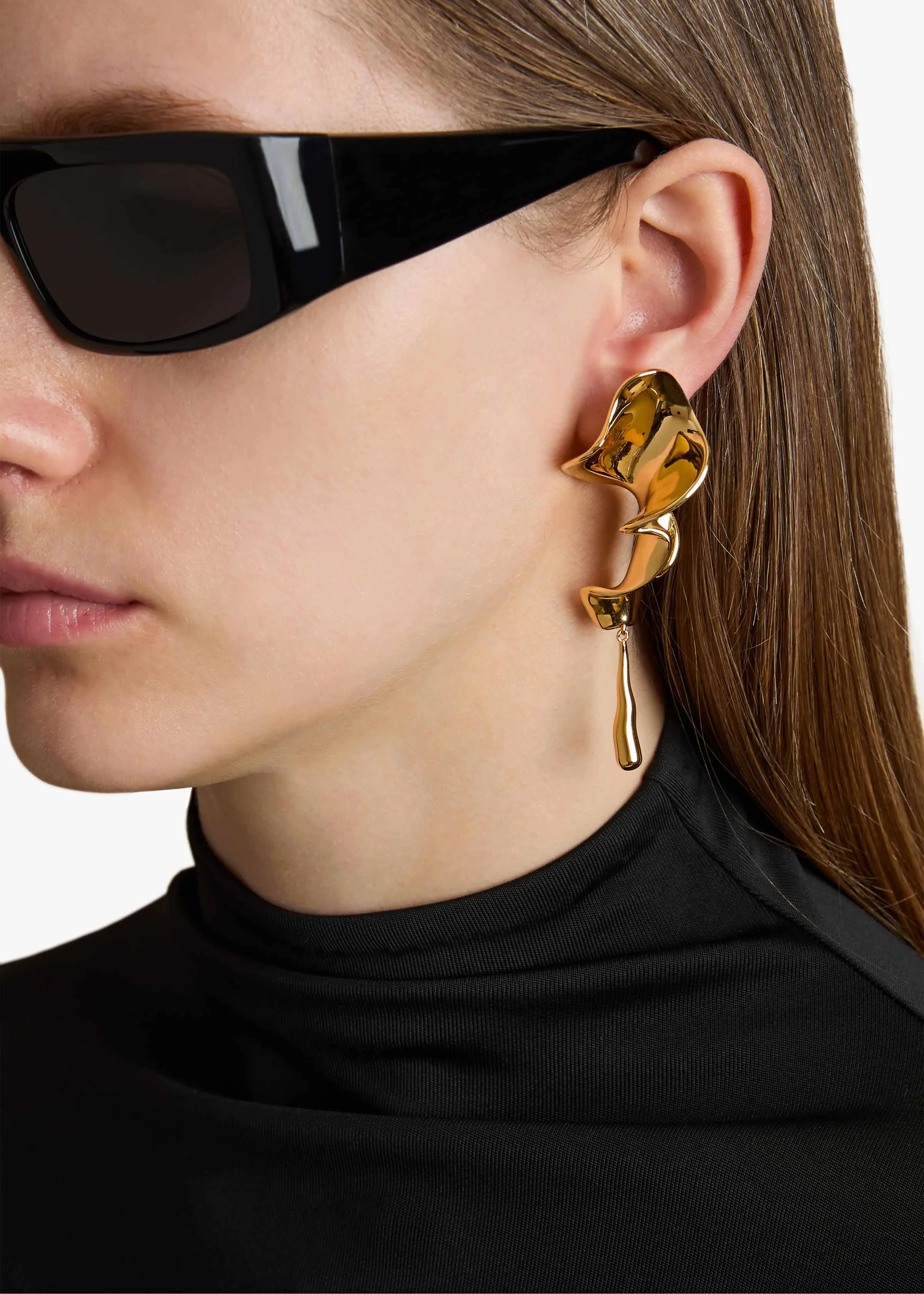Tidal Earrings in Gold sold by KHAITE product image thumbnail 3