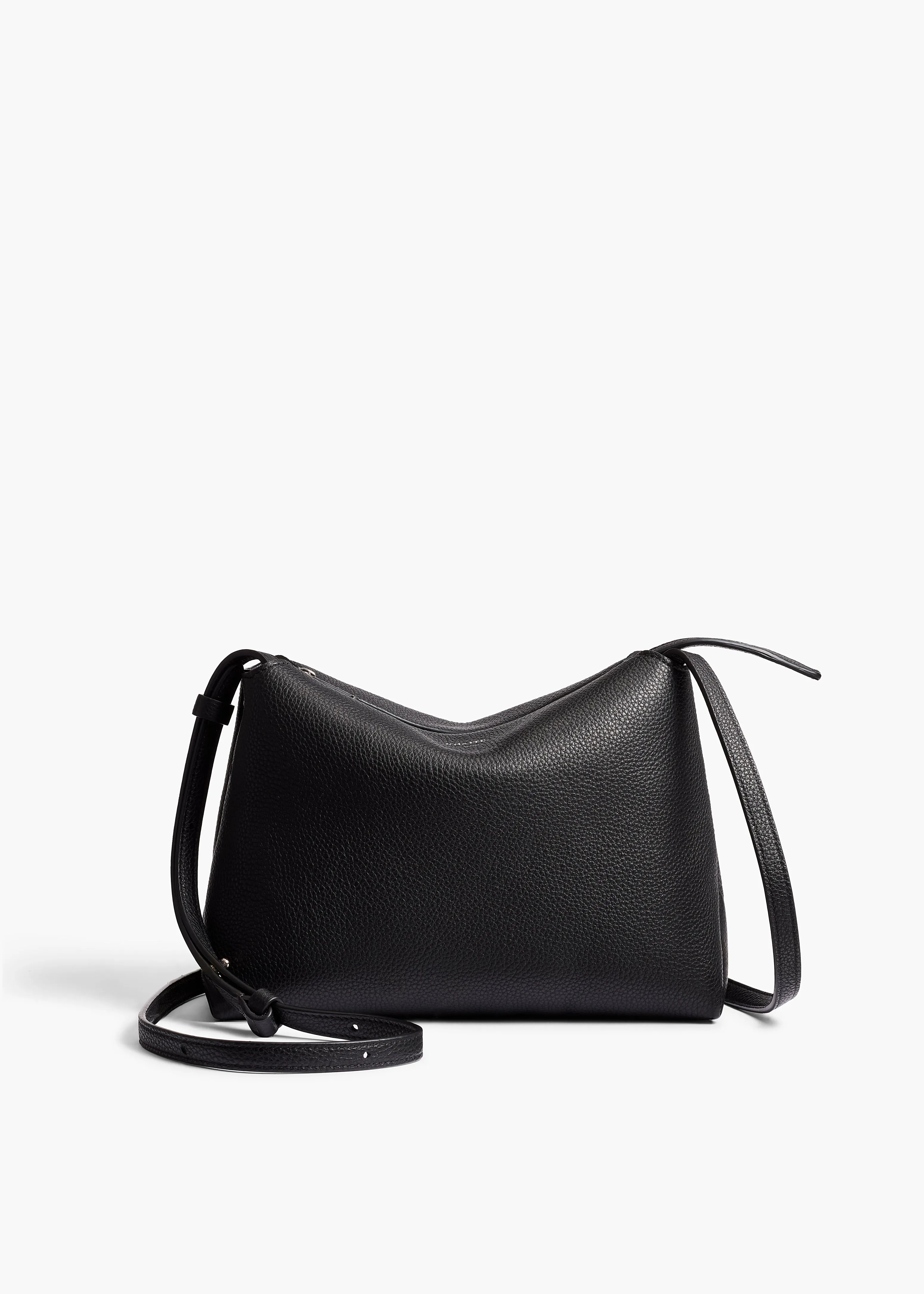 Lina Crossbody Bag in Black Pebbled Leather sold by KHAITE