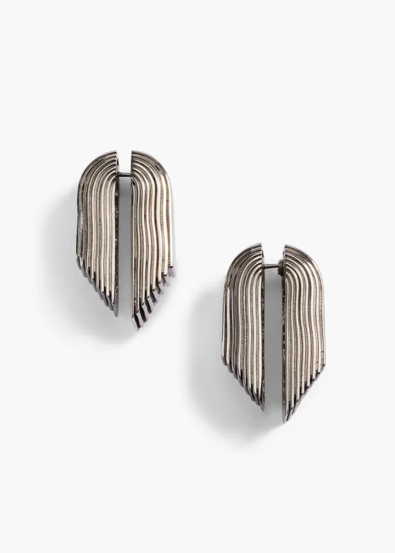 Zucchini Earrings in Silver sold by KHAITE