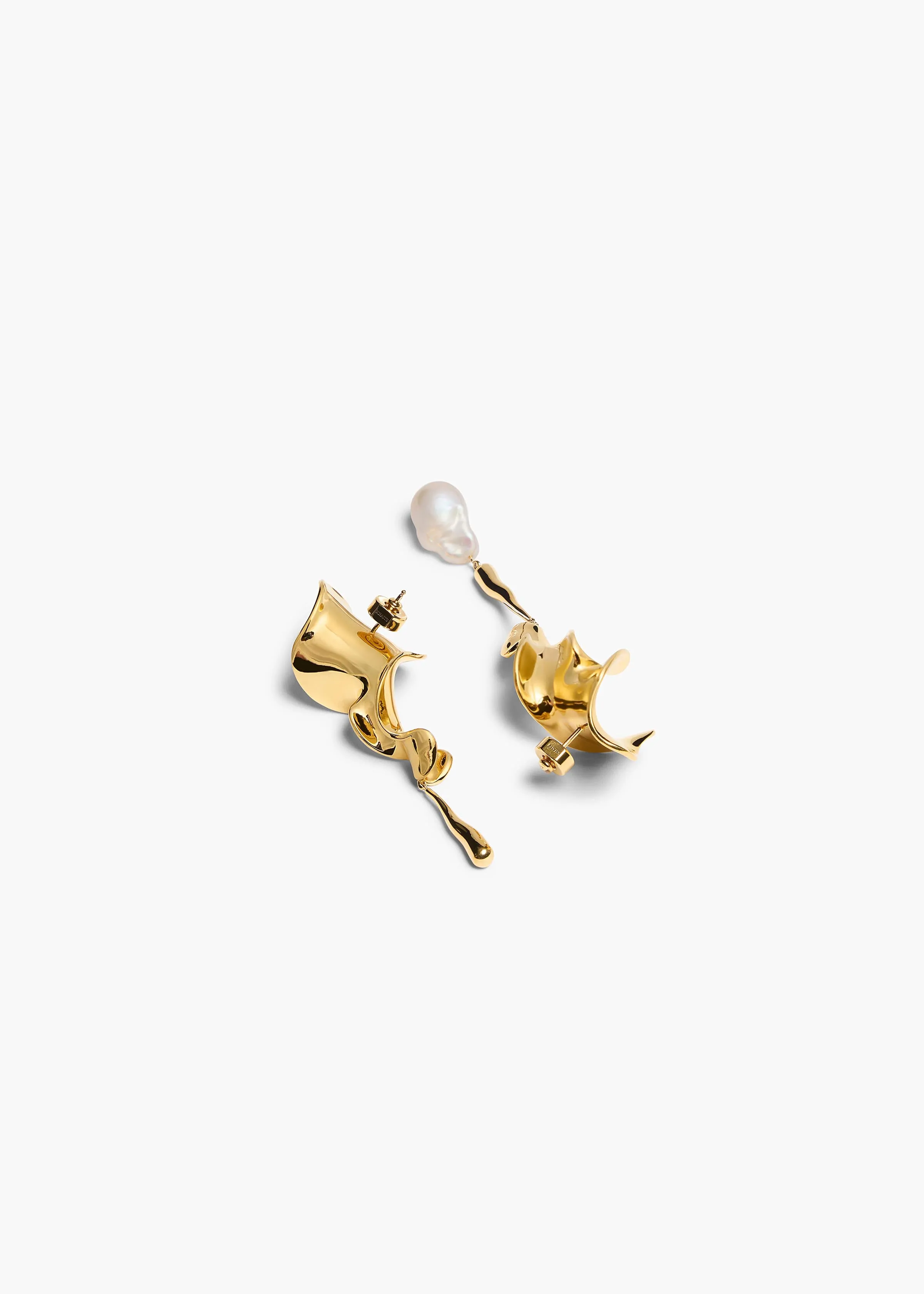 Tidal Earrings with Pearl in Gold sold by KHAITE product image thumbnail 2